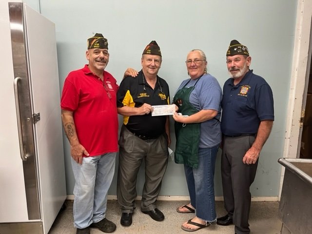 The New York State Veterans of Foreign Wars donated $10,000 to the Sullivan County Federation for the Homeless.